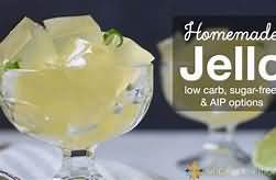 Jelly, sugar free, made with water